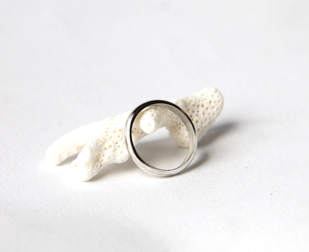 Alliance sobre et épurée argent 925 unisexe - 9 Pensées