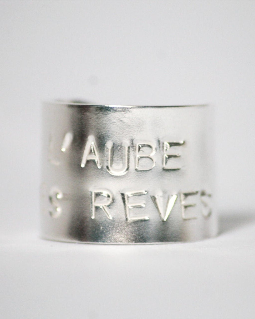 Bague ouverte message à personnaliser - 9 Pensées
