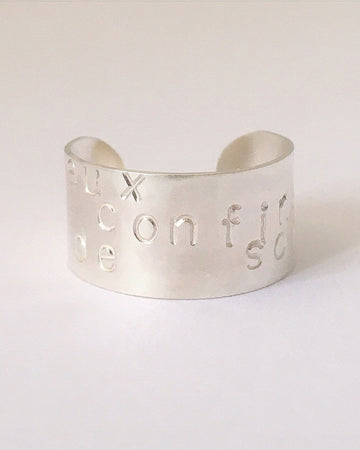Bague ouverte message à personnaliser - 9 Pensées