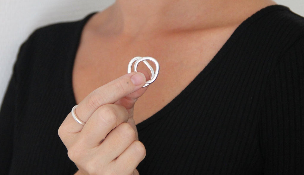 Bague argent Ino XL - 9 Pensées