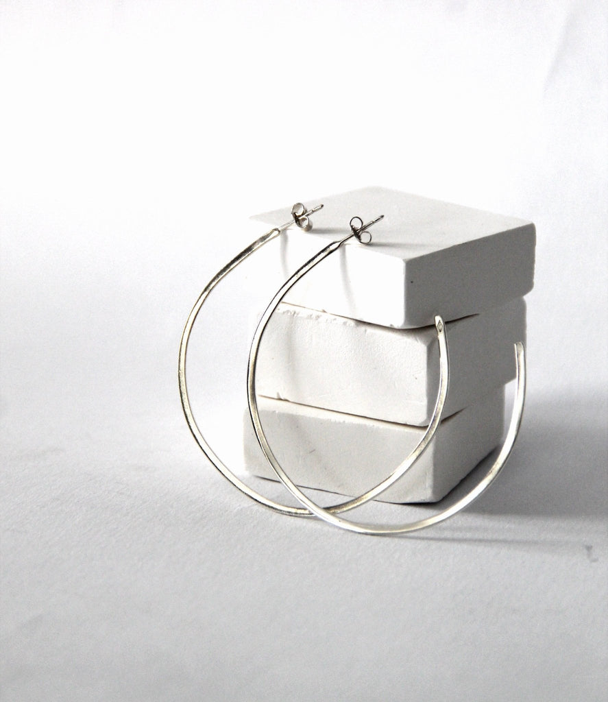 Créoles argent Téthys - 9 Pensées