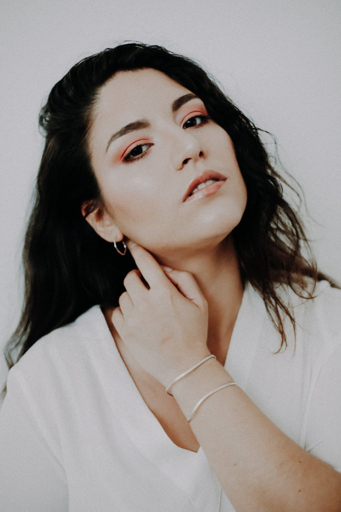 Bracelet jonc ouvert argent femme Tefnout - 9 Pensées