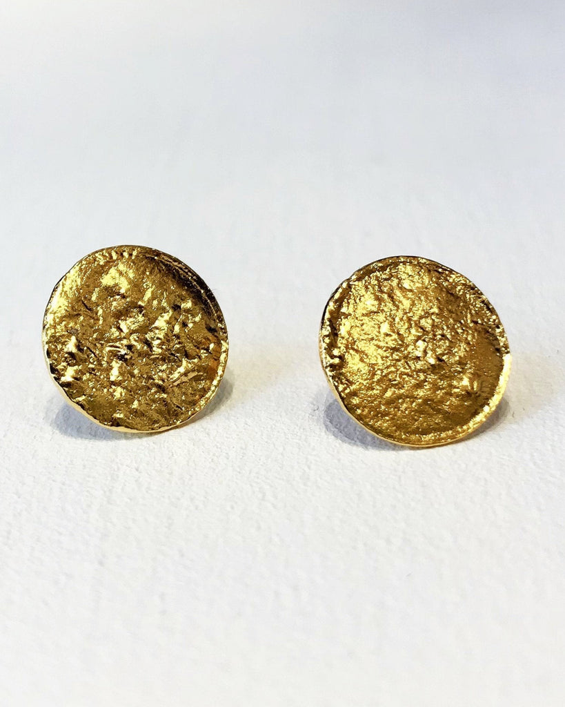 Boucles d'oreilles Vesta argent dorées à l'or fin - 9 Pensées