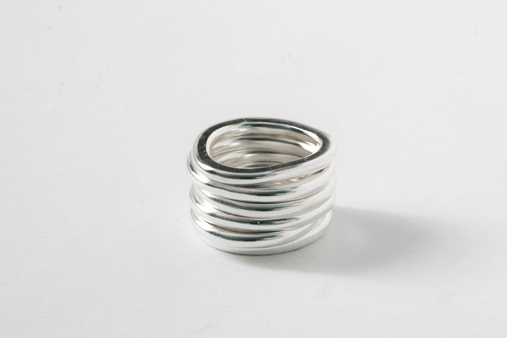 Bague argent Ino XL - 9 Pensées