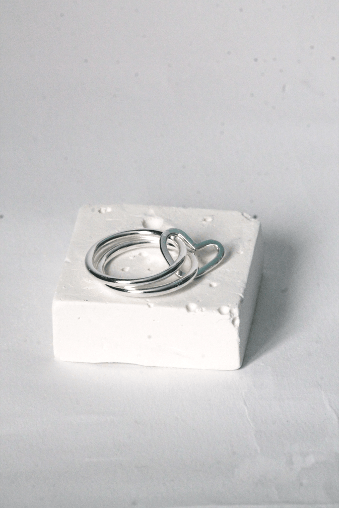 Bague argent breloque bulle/coeur Tiamat - 9 Pensées