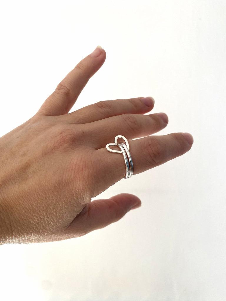 Bague argent breloque bulle/coeur Tiamat - 9 Pensées