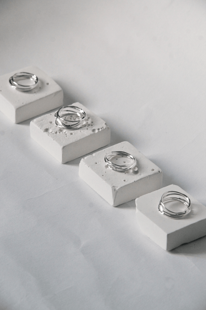 Bague argent femme multiple Moana - 9 Pensées