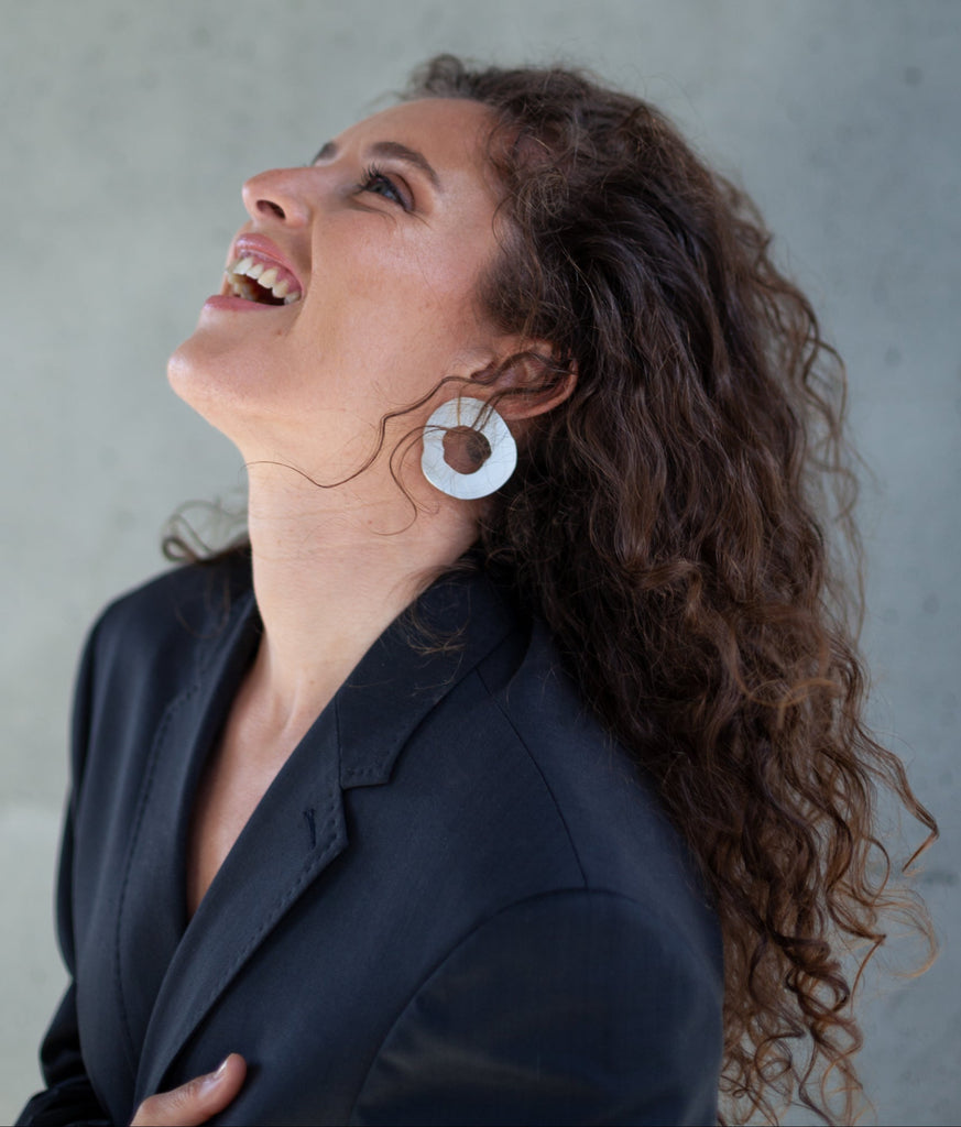 Boucles d'oreilles argent Yeny XXL - 9 Pensées