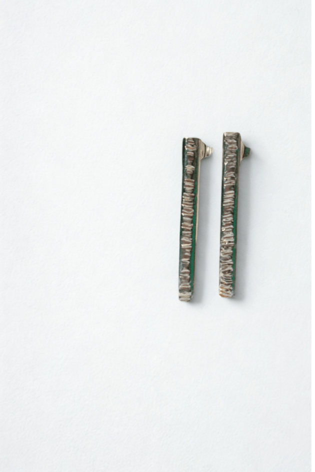 Boucle d oreille femme martelées - 9 Pensées