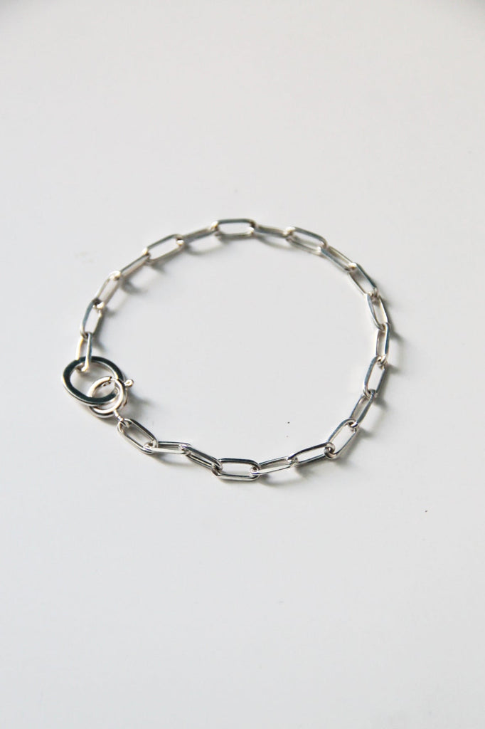 Bracelet chaîne rectangle bulle argent 925 - 9 Pensées