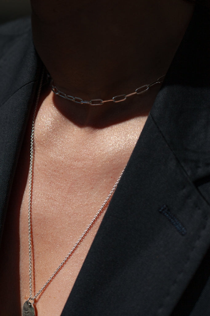 Collier argent et pendentif au choix - 9 Pensées